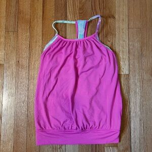 Ivivva by Lululemon Pink Tank Top with built in sports bra size 14